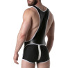 LEADER Body Singlet BRUT Noir-Blanc